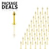 50PCS OF GOLD OVER 316L SURGICAL STEEL LABRET WITH SPIKE PACKAGE